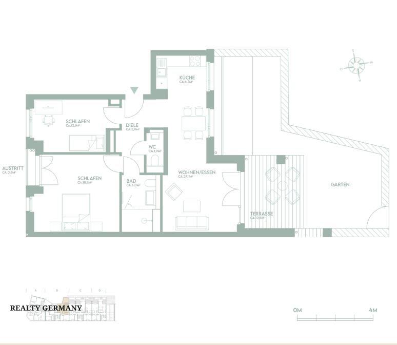 3 room new home in Düsseldorf, 82 m², photo #3, listing #105158088