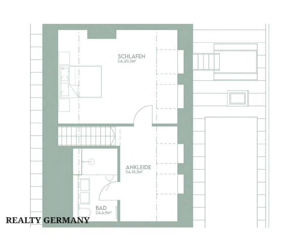 4 room penthouse in Düsseldorf, 140 m², photo #5, listing #105145908