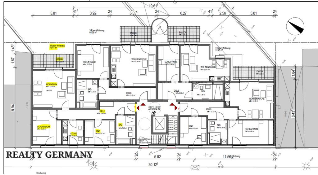 3 room new home in Düsseldorf, 82 m², photo #2, listing #105145446