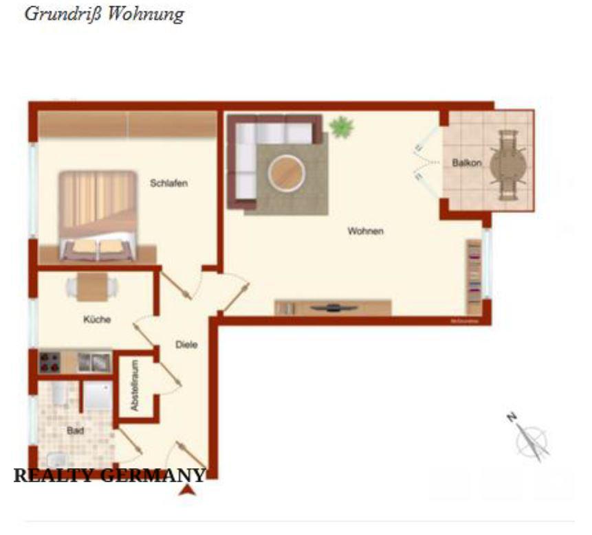 2 room apartment in Berlin, 55 m², photo #10, listing #99602454