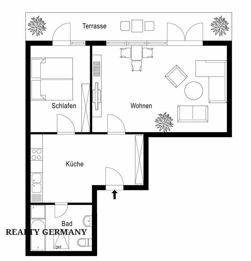 2 room apartment in Berlin, 70 m², photo #7, listing #105179172