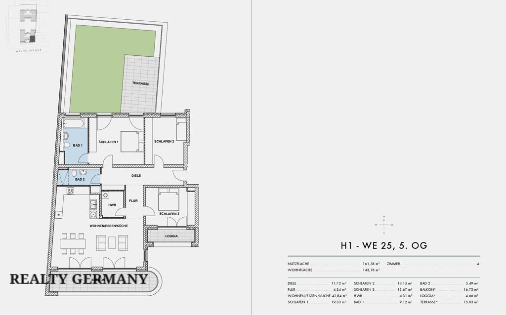 4 room new home in Charlottenburg-Wilmersdorf, 163 m², photo #7, listing #73172148