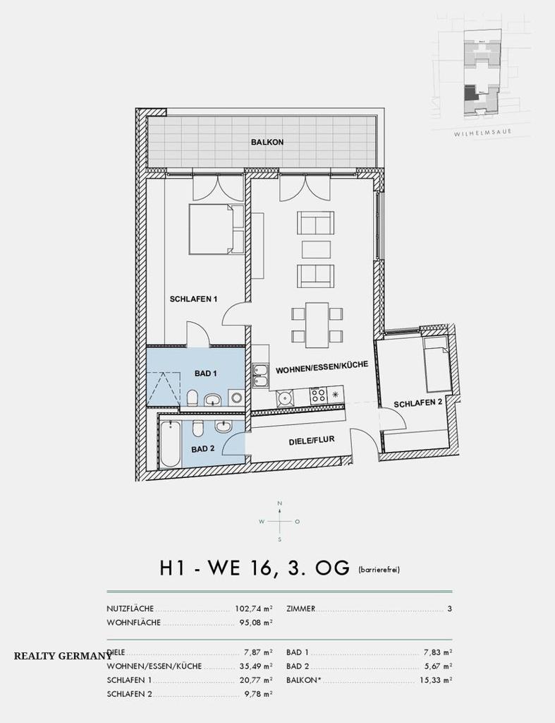 3 room new home in Charlottenburg-Wilmersdorf, 103 m², photo #8, listing #73172064