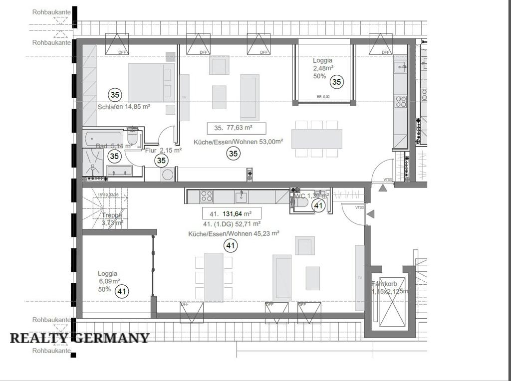 2 room apartment in Munich, 56 m², photo #10, listing #76784400
