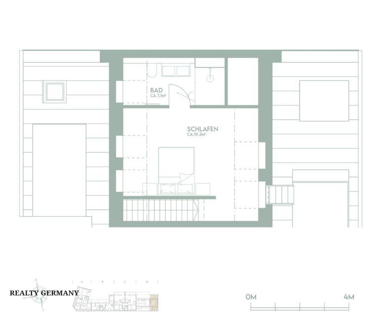 4 room penthouse in Düsseldorf, 97 m², photo #4, listing #105170436
