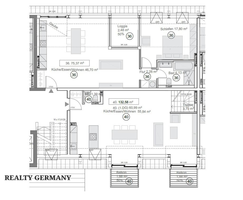 4 room apartment in Munich, 116 m², photo #6, listing #76784484