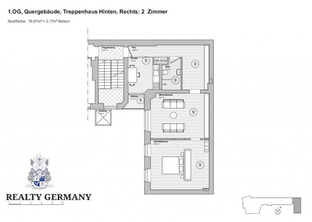 2 room apartment in Berlin, 78 m², photo #9, listing #99602286