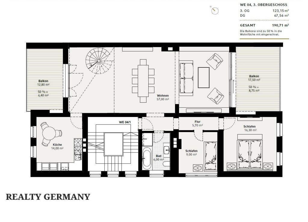 5 room apartment in Grunewald, 190 m², photo #6, listing #81248034